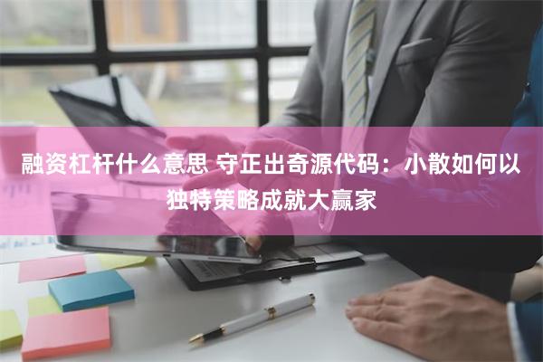 融资杠杆什么意思 守正出奇源代码：小散如何以独特策略成就大赢家