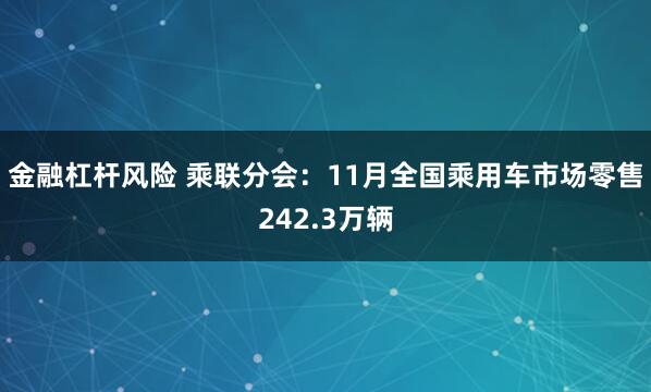 金融杠杆风险 乘联分会：11月全国乘用车市场零售242.3万辆