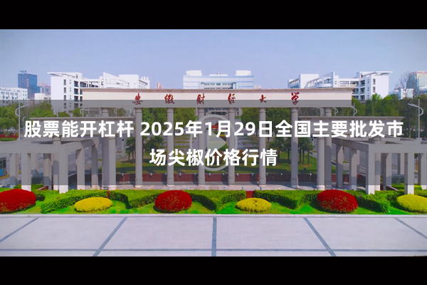 股票能开杠杆 2025年1月29日全国主要批发市场尖椒价格行情