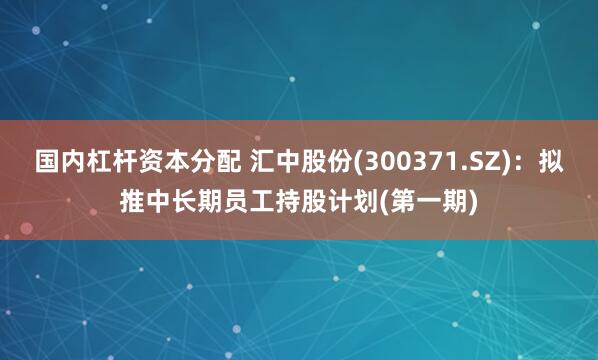 国内杠杆资本分配 汇中股份(300371.SZ)：拟推中长期员工持股计划(第一期)